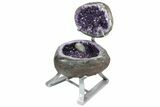 Amethyst Jewelry Box Geode On Stand - Gorgeous #94204-5